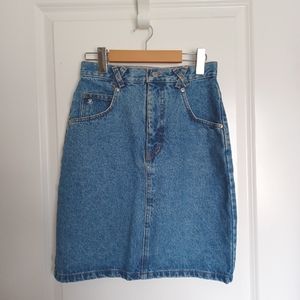 Vintage stonewash denim mini skirt